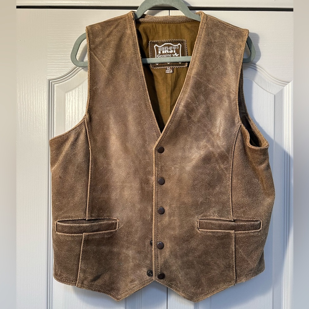 Vintage Men’s First Genuine Leather Vest